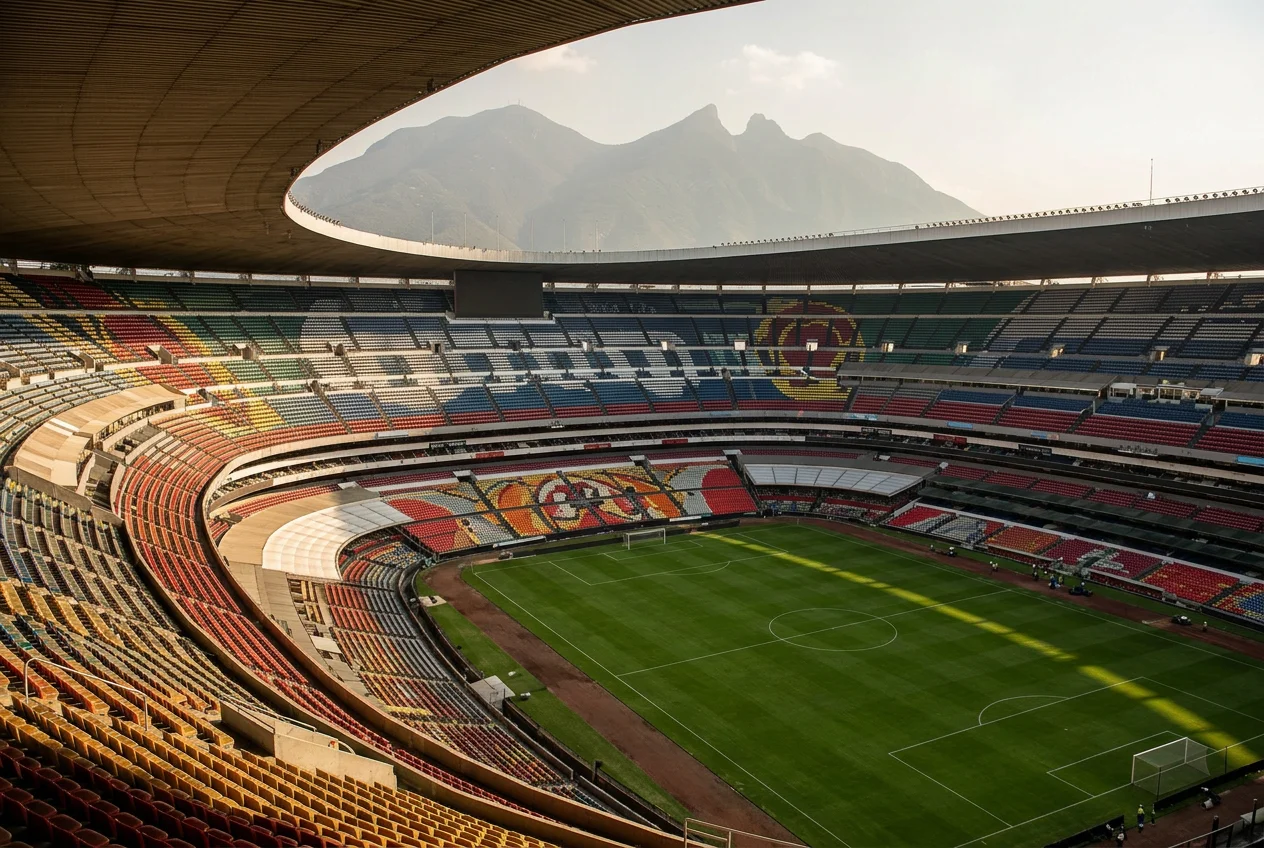 Estadio Azteca in Mexico City, the venue for the 2026 World Cup opening match